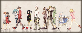 Anime characters lineup vocaloid kagerouproject - a line free wallpaper