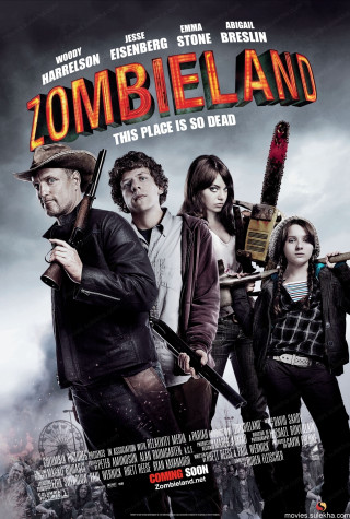 Zombieland movie poster zombies guns - neoplasticism free wallpaper for mobile