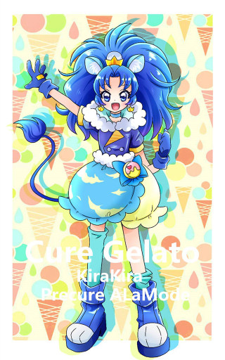 Cartoon character blue hair cat - eizan kikukawa free wallpaper for mobile