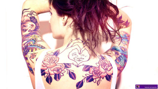 Woman tattoos rose upper arm - upper free wallpaper for desktop