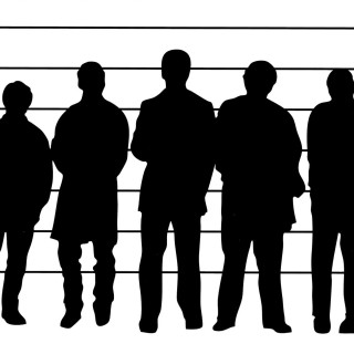 Group people standing line white - figurativism free wallpaper for tablet