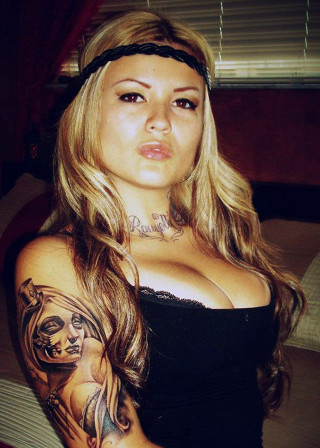 Woman tattoo black dress headband - briana mora free wallpaper