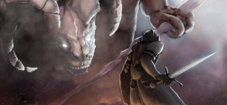 Man sword demon dark room 2 - a sword next free wallpaper