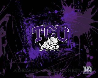 Purple black background tcu logo - a splash of paint free wallpaper
