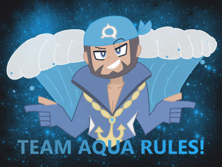 Cartoon character beard blue uniform - splash art free wallpaper for desktop