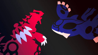 Mask demon face stylized red - pokemon free wallpaper