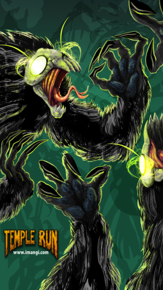 Demon glowing eyes cartoon demon - psychedelic free wallpaper for mobile