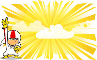 Cartoon character sword sunburst background - a cartoon character holding free wallpaper