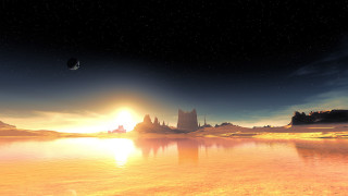 Distant planet star sky image - a distant planet in the distance free wallpaper