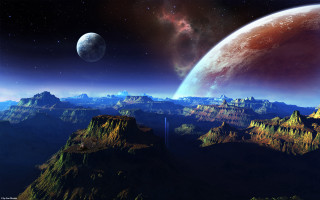 Planet distant star system computer 2 - image of a planet free wallpaper