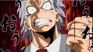 Old man pointing grin tie - his finger free wallpaper