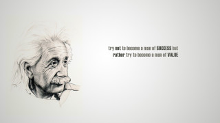 Albert drawing quote white background - verdadism free wallpaper for desktop