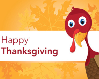 Turkey holding sign happy thanksgiving - clean free wallpaper