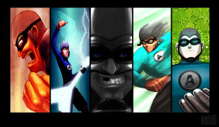 Cartoon characters expressions colorful series 2 - heroic free wallpaper