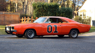 Orange muscle car number driveway - the front of its free wallpaper