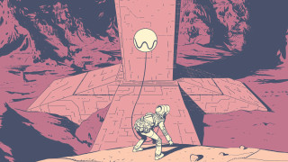 Man tower moon hill mountain - asaf hanuka free wallpaper