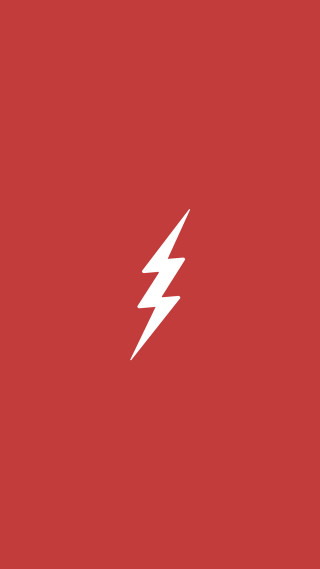 Red lightning side shock art - free minimalism wallpaper for mobile