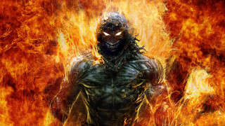 Man black mask fire flames - a black mask free wallpaper for desktop