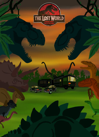 Dinosaurs truck jungle sunset lost - free gaming wallpaper for mobile