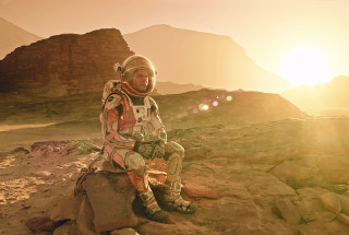 Man space suit desert sunset - a rock in the desert free wallpaper