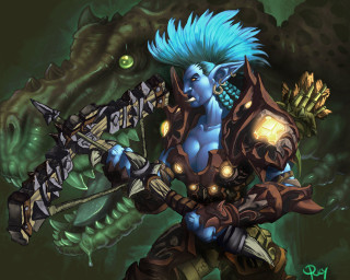 Cartoon character blue hair bow - blue hair holding free wallpaper for desktop