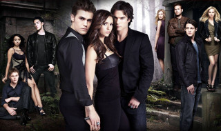 Vampire cast group photo background - a picture together free wallpaper for desktop