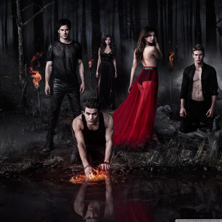 Firelight woods red dress black - les nabis free wallpaper for tablet