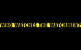 Yellow black sign who watches - david rudnick free wallpaper