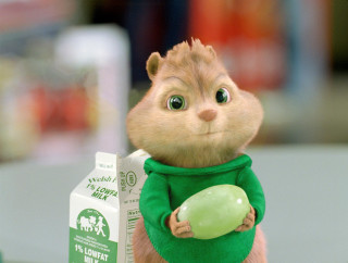 Toy chipmunk green apple carton - free cats wallpaper for desktop