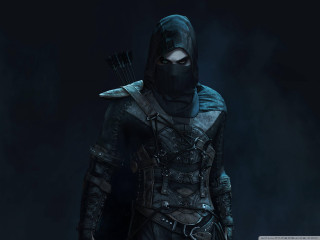 Man black outfit bow hood - a black outfit free wallpaper for desktop