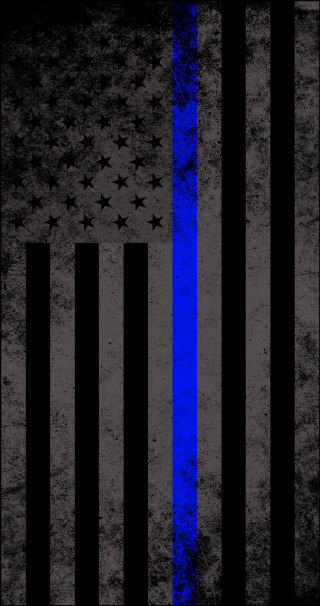 Thin blue line black background - thin free wallpaper for mobile