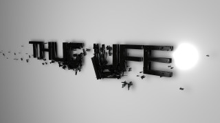 Fluff letters people flying monochrome - letter free wallpaper