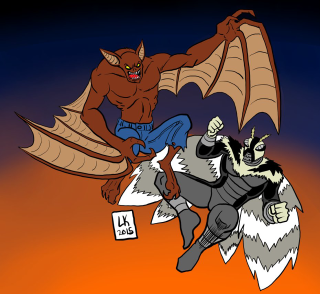 Demon riding demon horse man - a horse free wallpaper for tablet