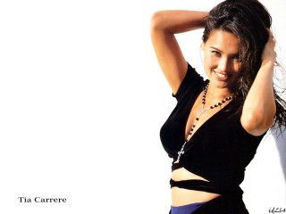 Woman black top necklace hair - tachisme free wallpaper