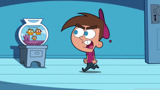 Cartoon character fish bowl walking - a stand free wallpaper for desktop