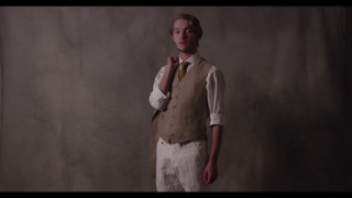 Man vest tie white background - a gray backdrop free wallpaper