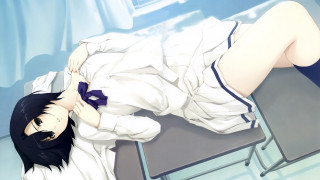 Woman chair legs crossed head - her knee free wallpaper for desktop