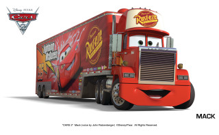 Red truck cartoon eddie mendoza - pixar style free wallpaper