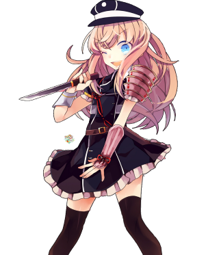 Girl uniform knife sword holding - a knife and a sword free wallpaper