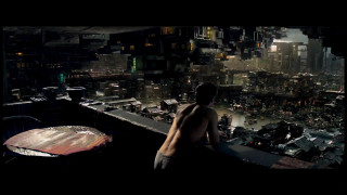 Man roof city night lights - top of a roof next free wallpaper