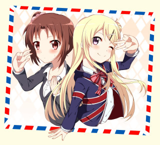 Anime girls blonde hair blue 2 - aguri uchida free wallpaper for tablet