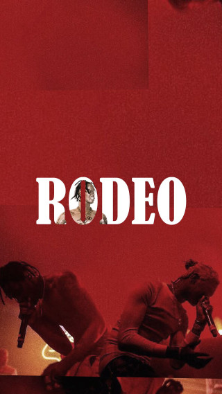 Rodeo man red background white - free aesthetic wallpaper for mobile