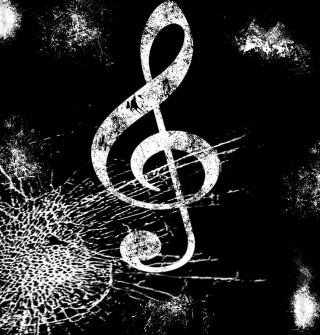 Treble broken glass middle image - auto free wallpaper for tablet