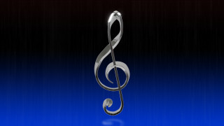 Silver treble blue black white - a black border free wallpaper for desktop