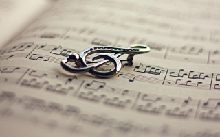 Scissors sheet music notes background - music free wallpaper