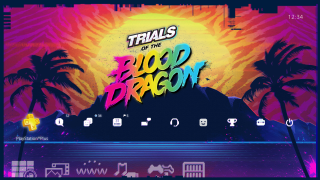 Trials blood dragon sunset palm - anton fadeev free wallpaper