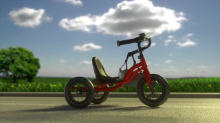 Small red tricycle road tree - free motorcycles wallpaper for desktop