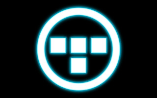 Blue cross pixel art logo - a blue circle free wallpaper