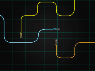 Wires car black background grid - blunt border free wallpaper