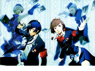 Anime characters money flying blue - the air in front free wallpaper